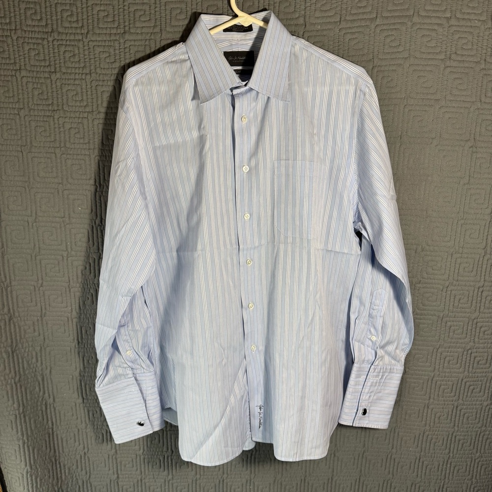 John W Nordstorm Button Shirt Men Sz 16 33 Traditional Fit 100% Egytptian Cotton